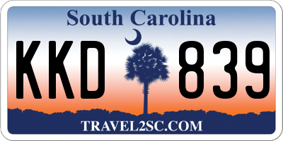 SC license plate KKD839