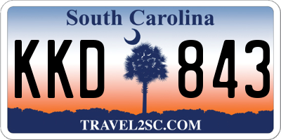 SC license plate KKD843