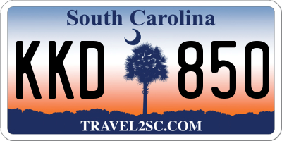 SC license plate KKD850