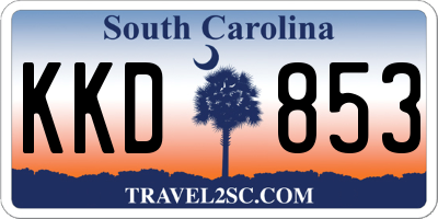 SC license plate KKD853