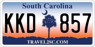 SC license plate KKD857