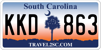 SC license plate KKD863