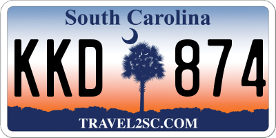 SC license plate KKD874