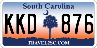 SC license plate KKD876