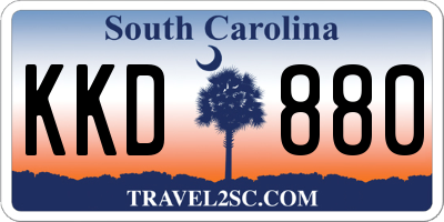 SC license plate KKD880