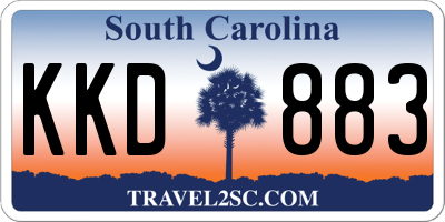 SC license plate KKD883