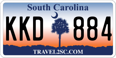 SC license plate KKD884