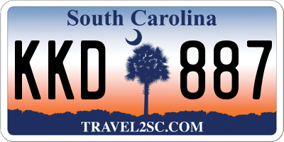 SC license plate KKD887