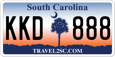 SC license plate KKD888