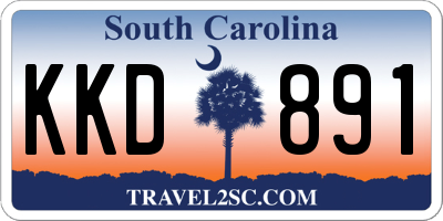 SC license plate KKD891