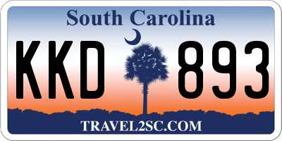 SC license plate KKD893