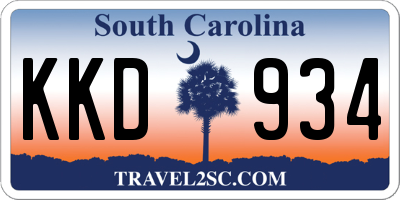 SC license plate KKD934