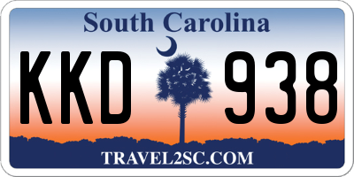 SC license plate KKD938