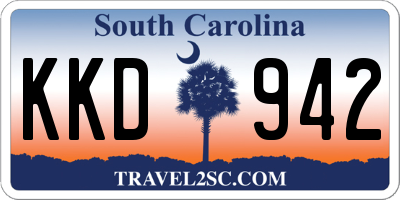 SC license plate KKD942