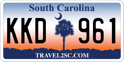 SC license plate KKD961