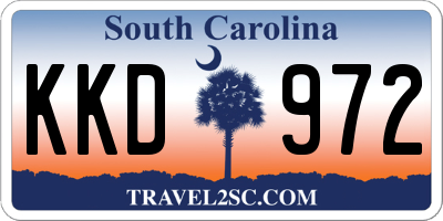 SC license plate KKD972