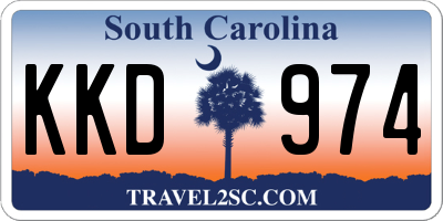 SC license plate KKD974