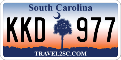 SC license plate KKD977