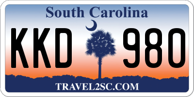 SC license plate KKD980