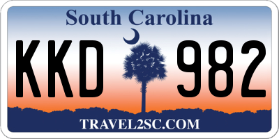 SC license plate KKD982