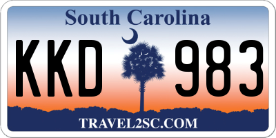 SC license plate KKD983