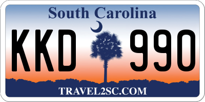 SC license plate KKD990