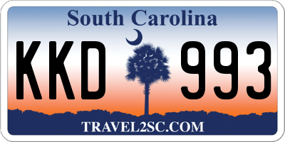 SC license plate KKD993