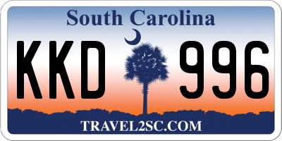SC license plate KKD996