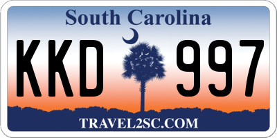 SC license plate KKD997