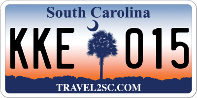 SC license plate KKE015