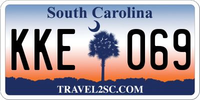 SC license plate KKE069
