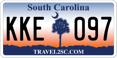 SC license plate KKE097
