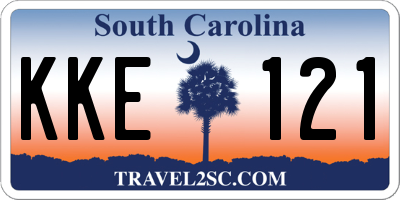 SC license plate KKE121
