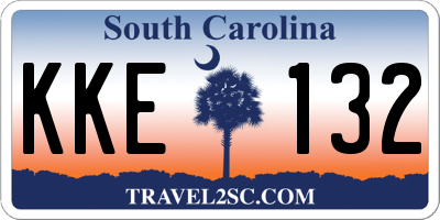 SC license plate KKE132