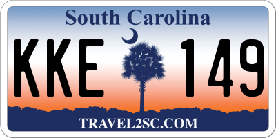 SC license plate KKE149