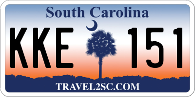 SC license plate KKE151
