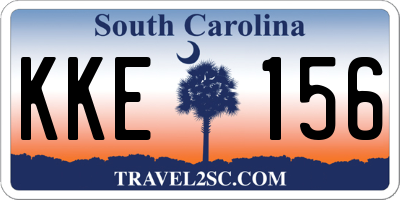 SC license plate KKE156