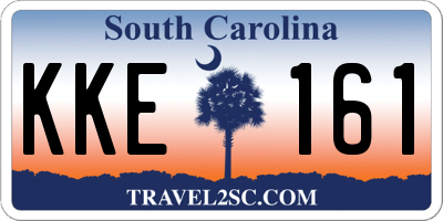 SC license plate KKE161