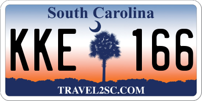 SC license plate KKE166
