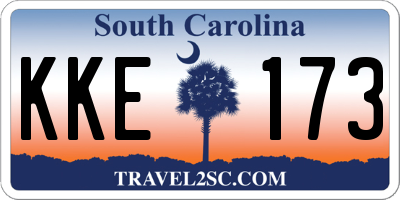 SC license plate KKE173