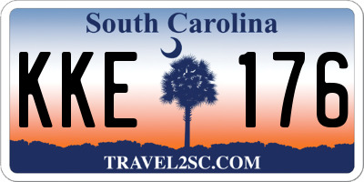 SC license plate KKE176