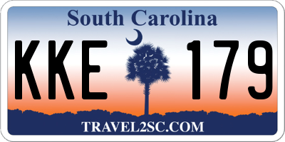 SC license plate KKE179