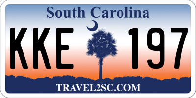 SC license plate KKE197
