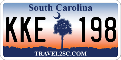 SC license plate KKE198