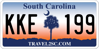 SC license plate KKE199