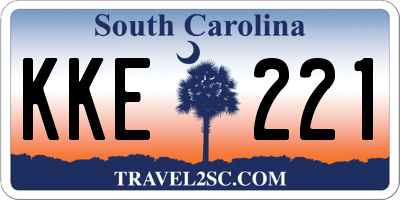 SC license plate KKE221