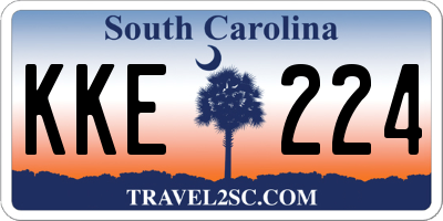 SC license plate KKE224