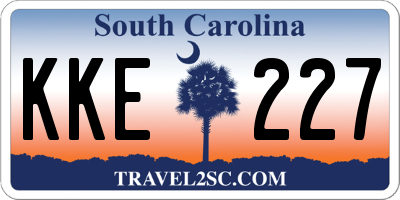 SC license plate KKE227