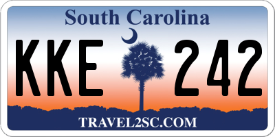 SC license plate KKE242