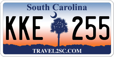 SC license plate KKE255